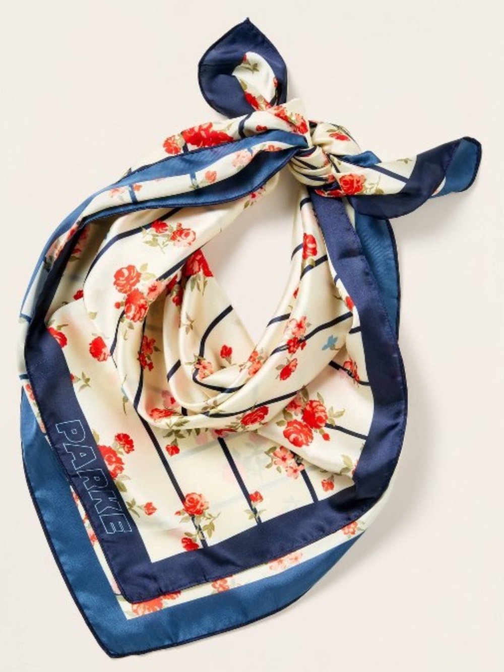NWT Women's Floral Square Scarf - Parke x Target Cream Floral One Size Fits Most